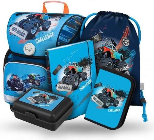 BAAGL Školní set 5 Ergo Truck: aktovka, penál, sáček, desky, box - obrázek 1