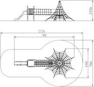 Lanová pyramida s věží PY-831KS - stříbrná - obrázek 4