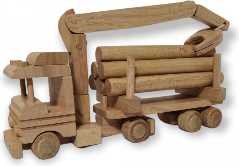 Dřevěný náklaďák s kládami - obrázek 1