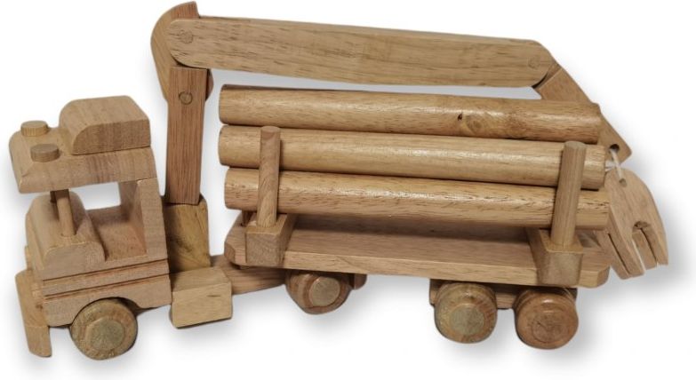 Dřevěný náklaďák s kládami - obrázek 2