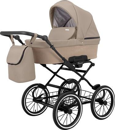 Kočárek Kunert Romantic Eco trojkombinace Černý rám/béžový - obrázek 1