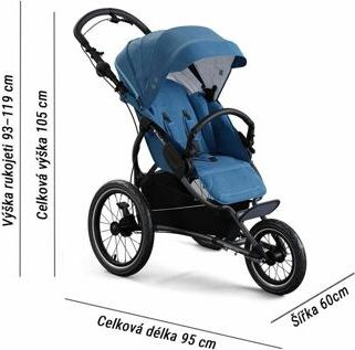 Set kočárek X-lander X-Run 2021 Petrol Blue - obrázek 3
