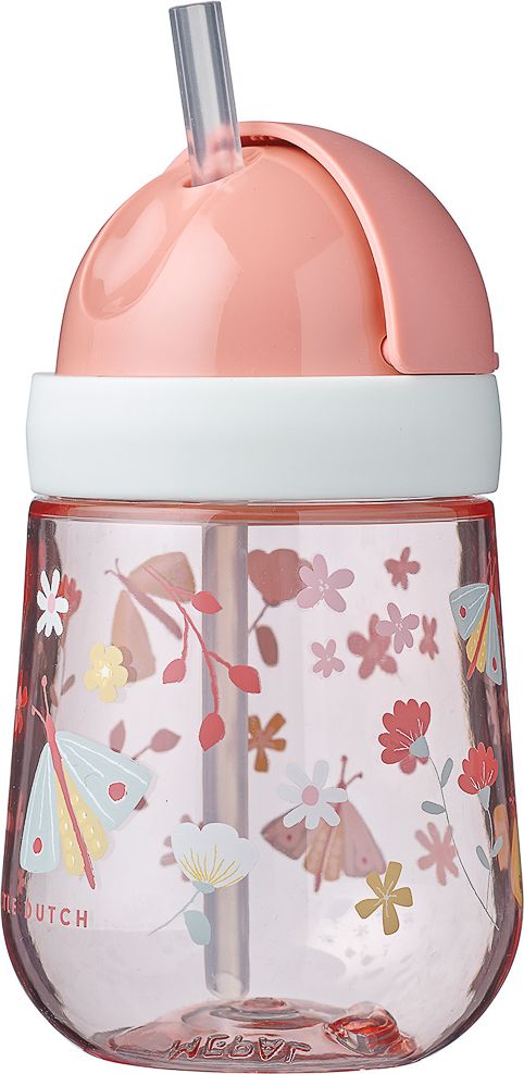 DĚTSKÝ HRNEK MEPAL S BRČKEM, MIO 300 ML, LITTLE DUTCH - KVĚTINY A MOTÝLI - obrázek 1