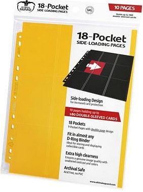 10 složek pro karetní album s kroužkovou vazbou (Ultimate Guard 18-Pocket pages), barva červená - obrázek 9