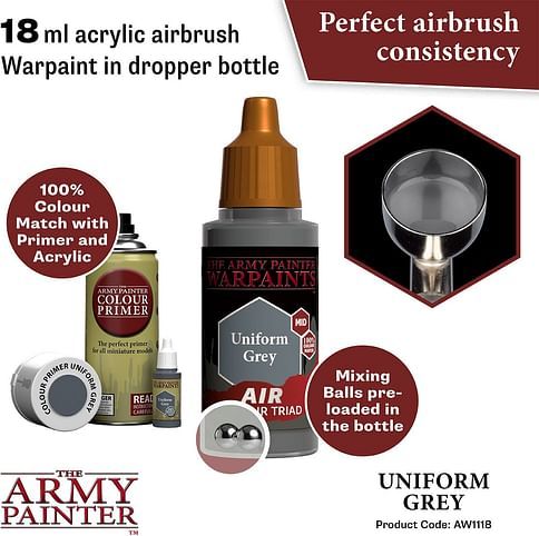 Warpaints Air Uniform Grey 18ml - obrázek 2