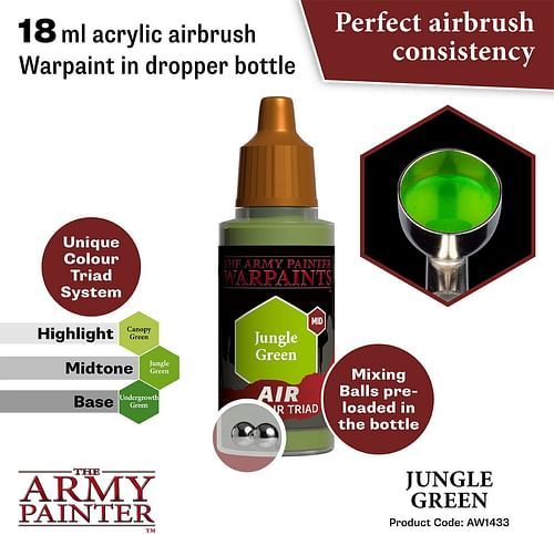 Warpaints Air Jungle Green 18ml - obrázek 2