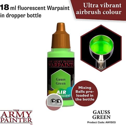Warpaints Air Fluo Gauss Green 18ml - obrázek 2