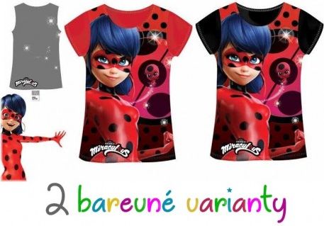 Setino - Dívčí tričko s krátkým rukávem Kouzelná beruška (Ladybug) - červené 104 - obrázek 3