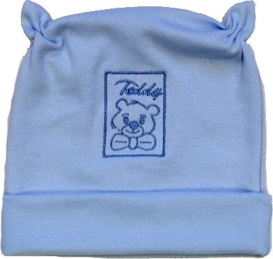 Bavlněná čepička pro miminko Dětský svět Teddy modrá velikost 0 - obrázek 1