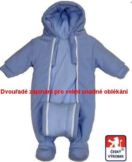 Zimní kojenecká kombinéza Dětský svět fleece žlutá velikost 56 - obrázek 4