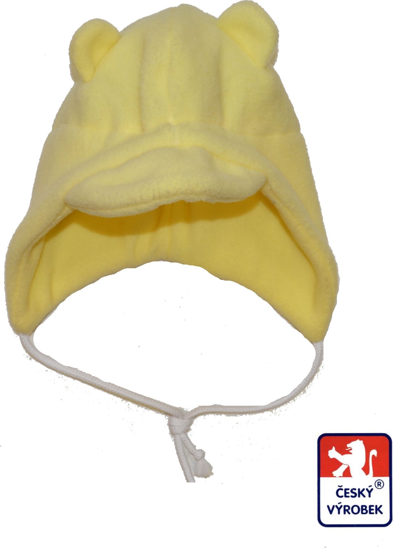 Dětská zimní čepička, Dětský svět, Baby Fleece s ouškama, banán - obrázek 1