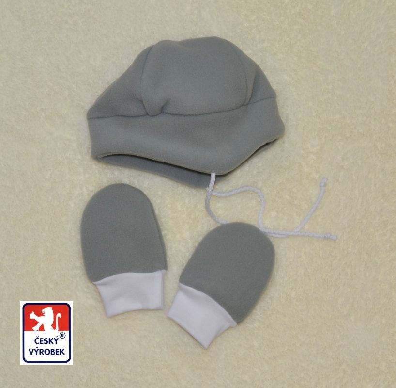 Zimní dětská sada Dětský svět čepička Kuklička + rukavičky velikost 0 - obrázek 1