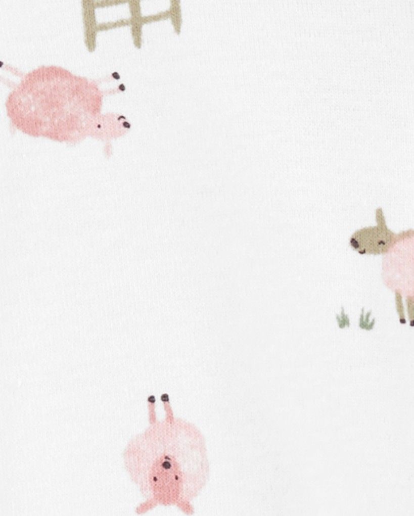 CARTER'S Overal na zip Sheeps&Stripes LBB 2ks holka 3m - obrázek 3