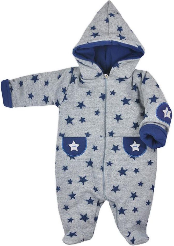 Zimní kojenecká kombinéza Koala Nelly šedo-modrá - 74 (6-9m)