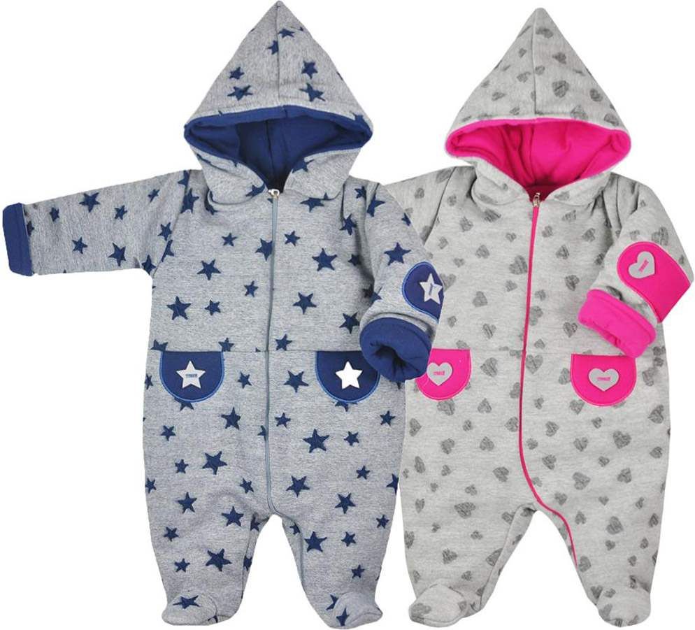 Zimní kojenecká kombinéza Koala Nelly šedo-modrá - 74 (6-9m) - obrázek 2