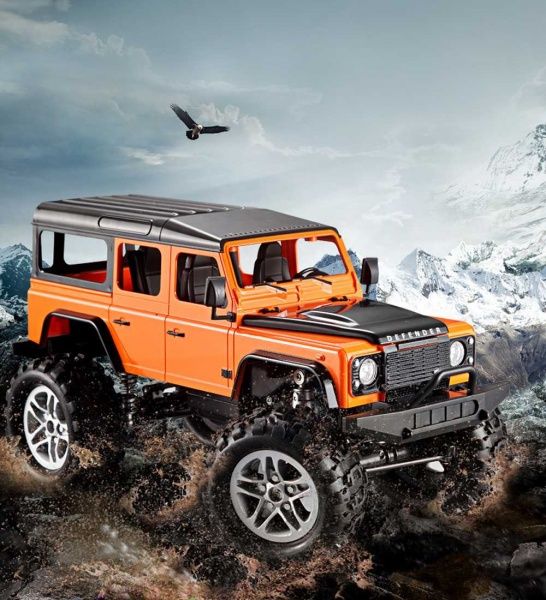 RCobchod Land rover Defender 4x4 1/14 - oranžová karoserie - obrázek 1