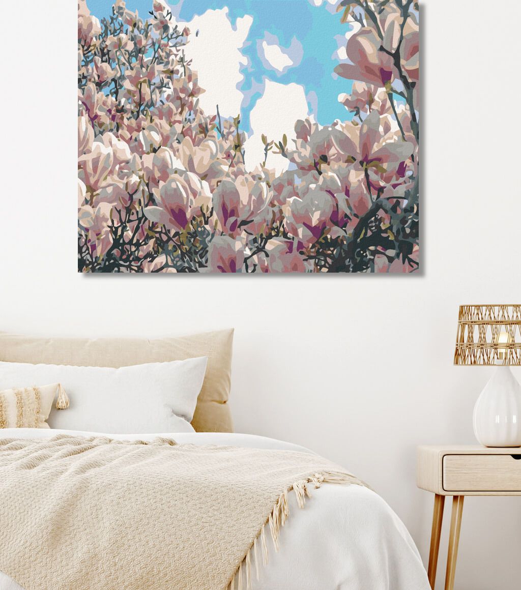 zuty Malování podle čísel - KVETOUCÍ MAGNÓLIE - Rozměr: 40x50 cm, Rámování: Varianta: vypnuté plátno na rám - obrázek 10