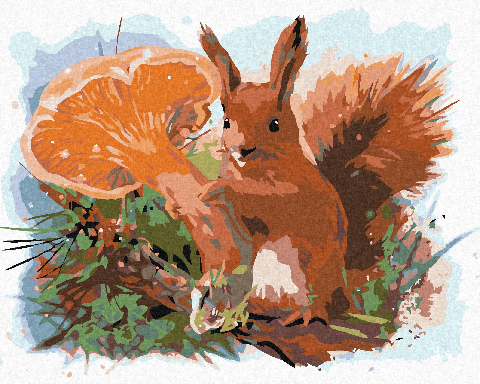 zuty Malování podle čísel - VEVERKA - Rozměr: 40x50 cm, Rámování: Varianta: vypnuté plátno na rám - obrázek 1