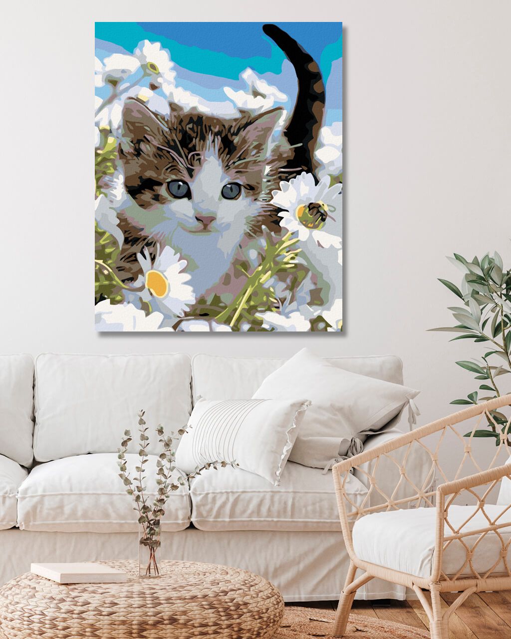 zuty Malování podle čísel - KOTĚ V KOPRETINÁCH - Rozměr: 40x50 cm, Rámování: Varianta: vypnuté plátno na rám - obrázek 7