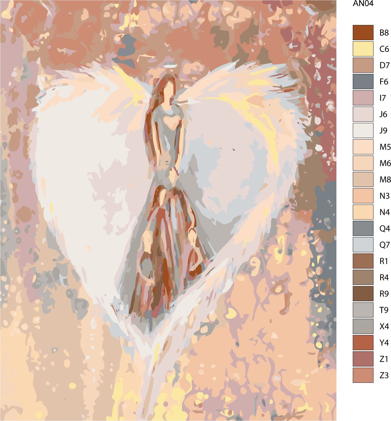 zuty Malování podle čísel - ANDĚLÉ OD LENKY - FAMILY ANGEL - Rozměr: 40x50 cm, Rámování: Varianta: bez rámu a bez vypnutí plátna - obrázek 6