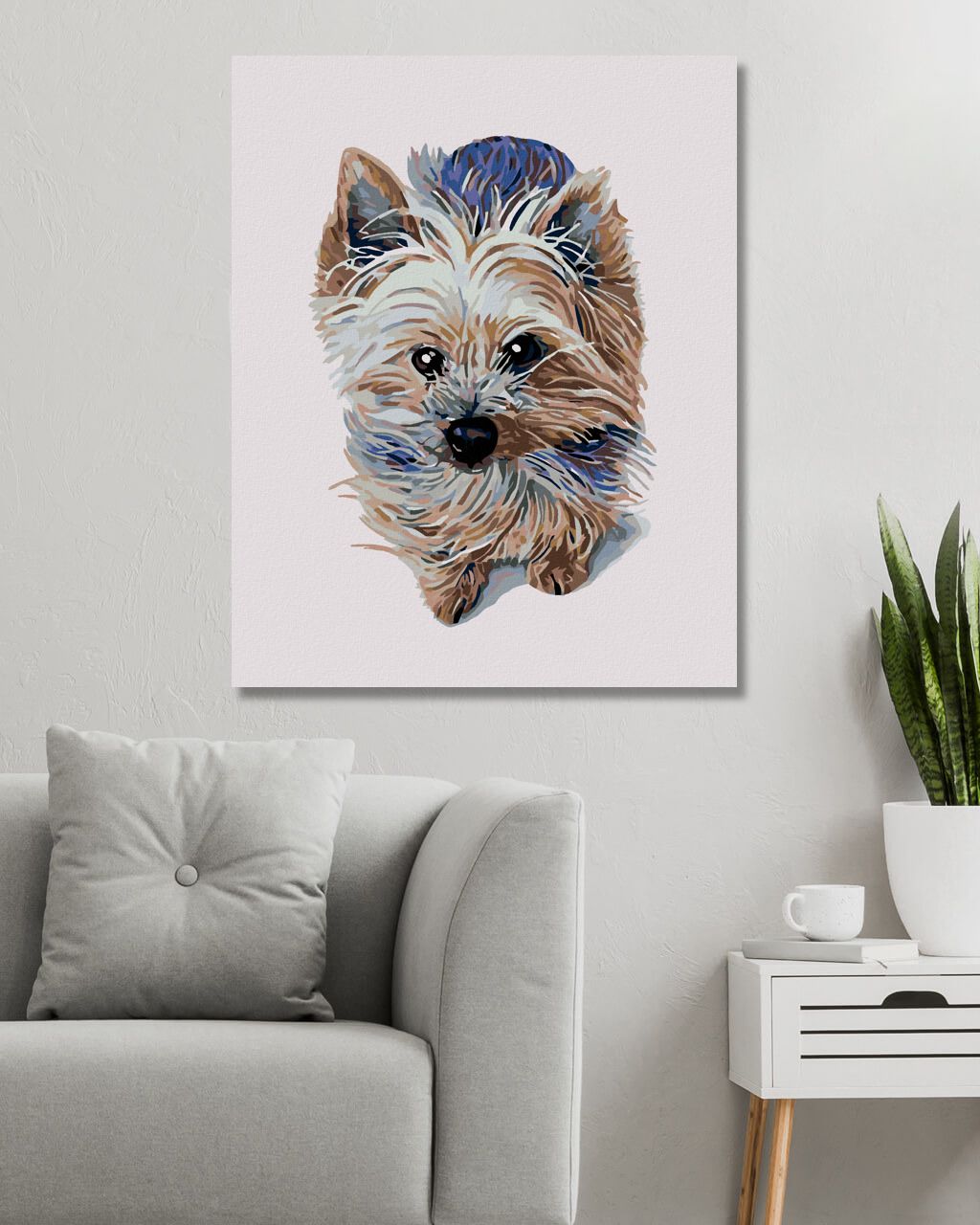 zuty Malování podle čísel - MALÝ JORKŠÍR - Rozměr: 40x50 cm, Rámování: Varianta: vypnuté plátno na rám - obrázek 4