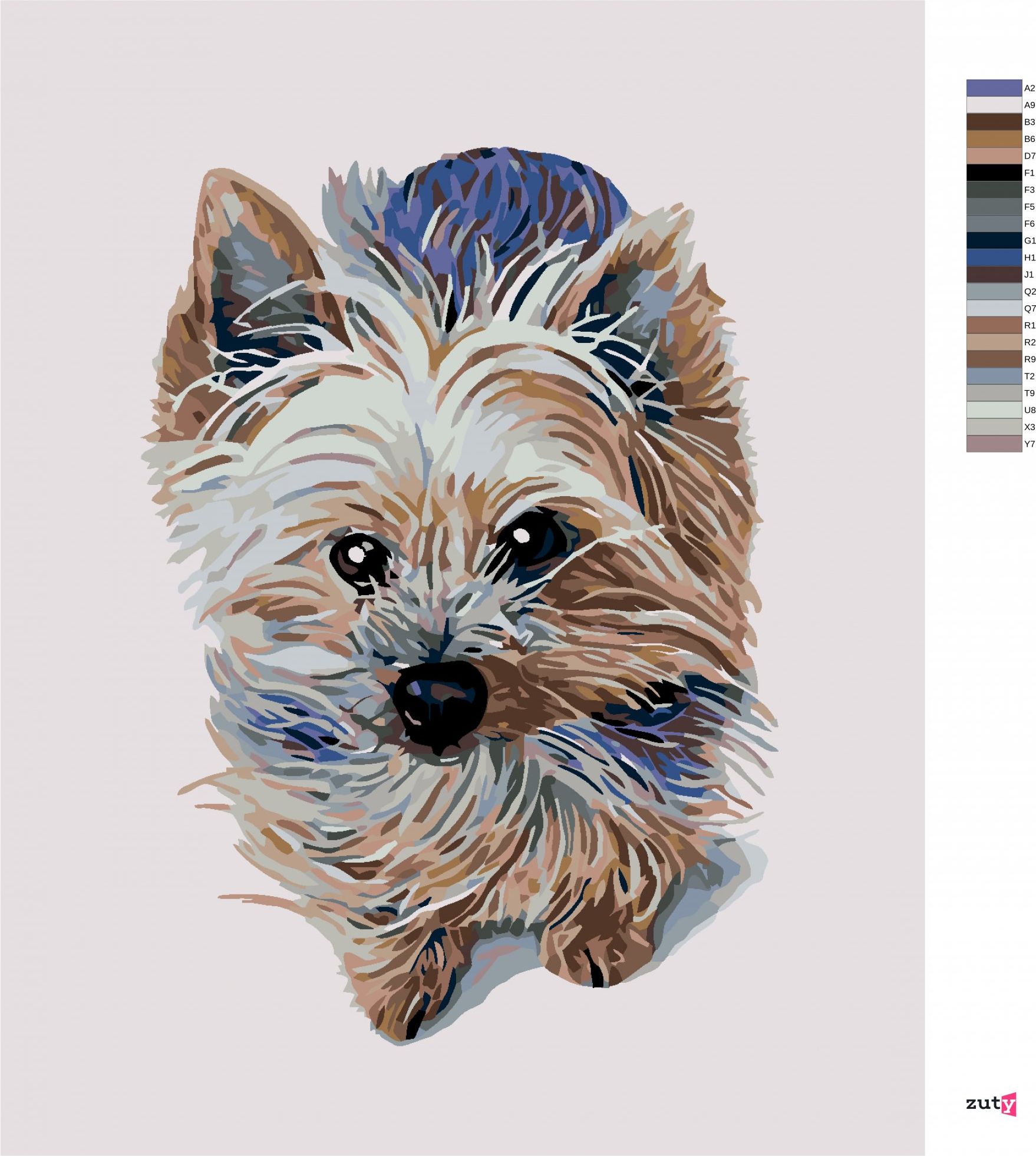 zuty Malování podle čísel - MALÝ JORKŠÍR - Rozměr: 40x50 cm, Rámování: Varianta: vypnuté plátno na rám - obrázek 7
