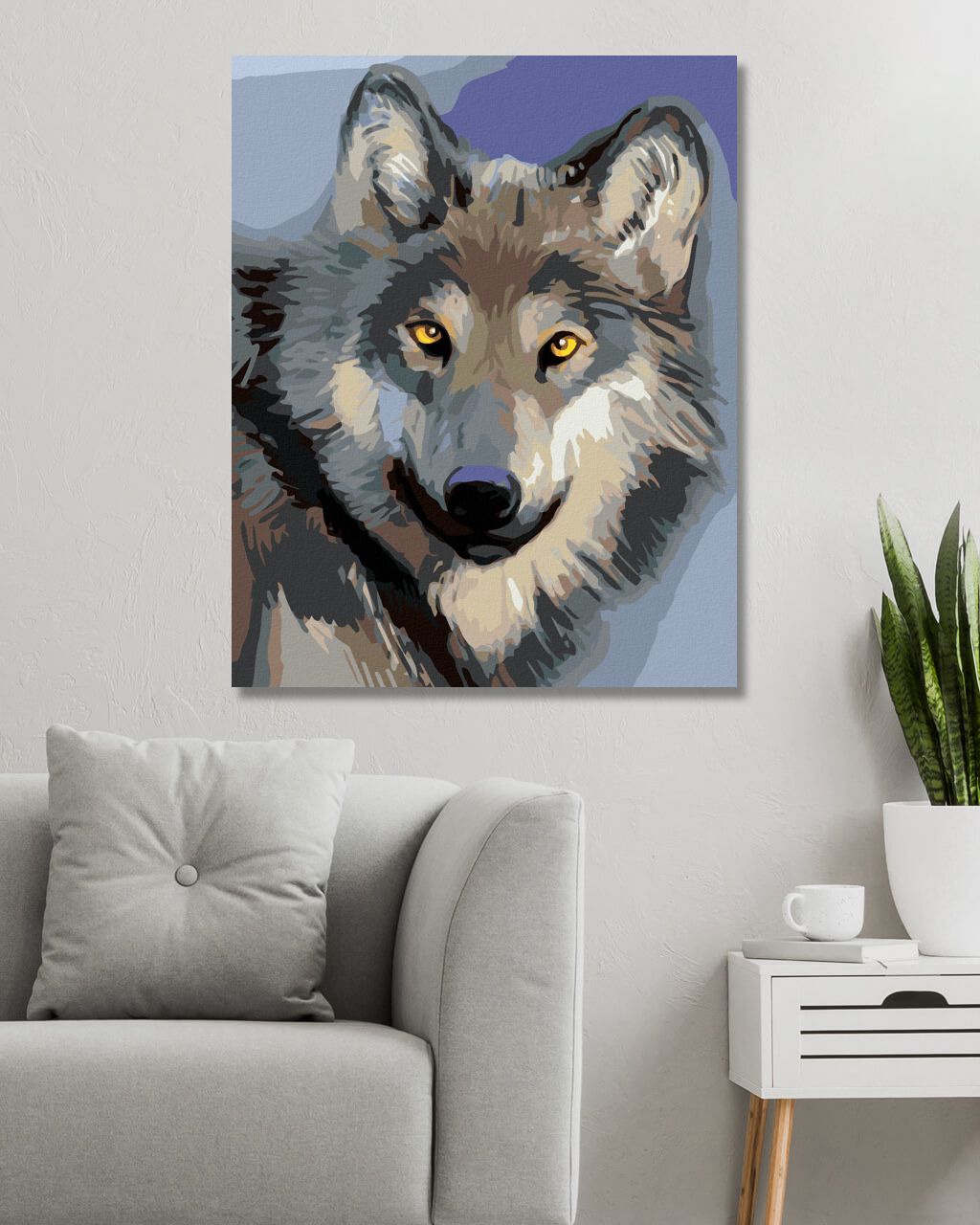 zuty Malování podle čísel - HLAVA VLKA - Rozměr: 40x50 cm, Rámování: Varianta: bez rámu a bez vypnutí plátna - obrázek 17