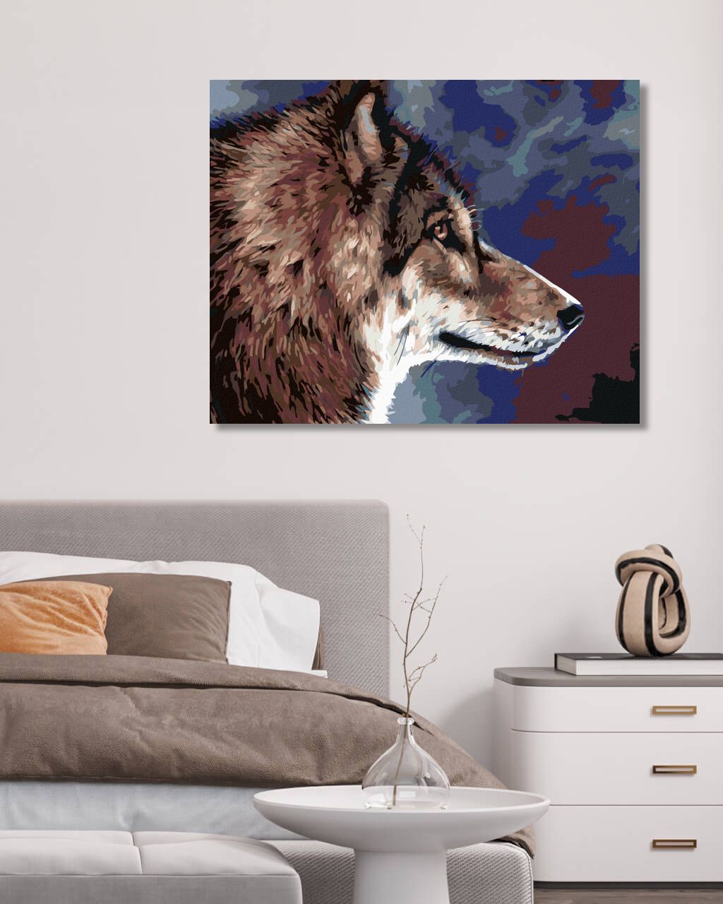 zuty Malování podle čísel - HLAVA VLKA - Rozměr: 40x50 cm, Rámování: Varianta: bez rámu a bez vypnutí plátna - obrázek 11