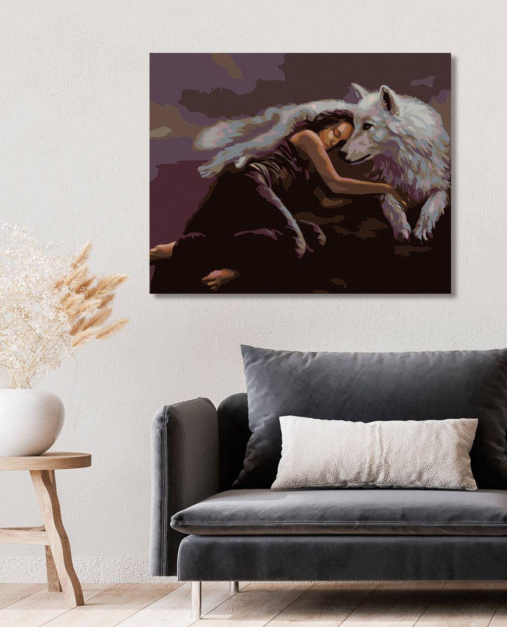 zuty Malování podle čísel - POD OCHRANOU VLKA - Rozměr: 40x50 cm, Rámování: Varianta: vypnuté plátno na rám - obrázek 7