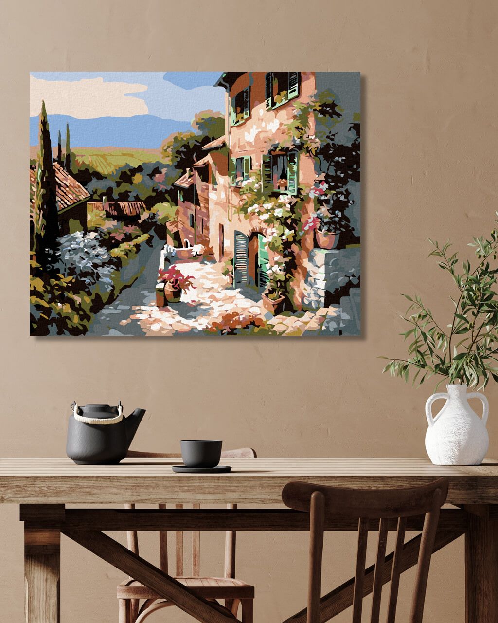 zuty Malování podle čísel - DŮM V TOSKÁNSKU - Rozměr: 40x50 cm, Rámování: Varianta: vypnuté plátno na rám - obrázek 4