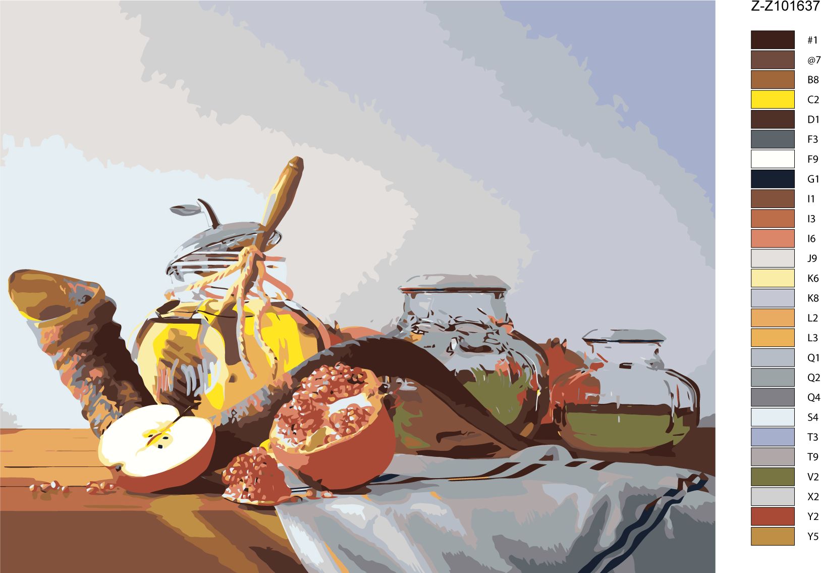 zuty Malování podle čísel - ZÁTIŠÍ - Rozměr: 40x50 cm, Rámování: Varianta: bez rámu a bez vypnutí plátna - obrázek 6