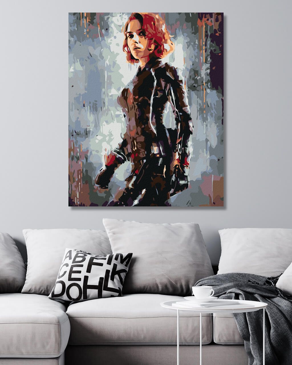 zuty Malování podle čísel - AVENGERS BLACK WIDOW II - Rozměr: 40x50 cm, Rámování: Varianta: bez rámu a bez vypnutí plátna - obrázek 6