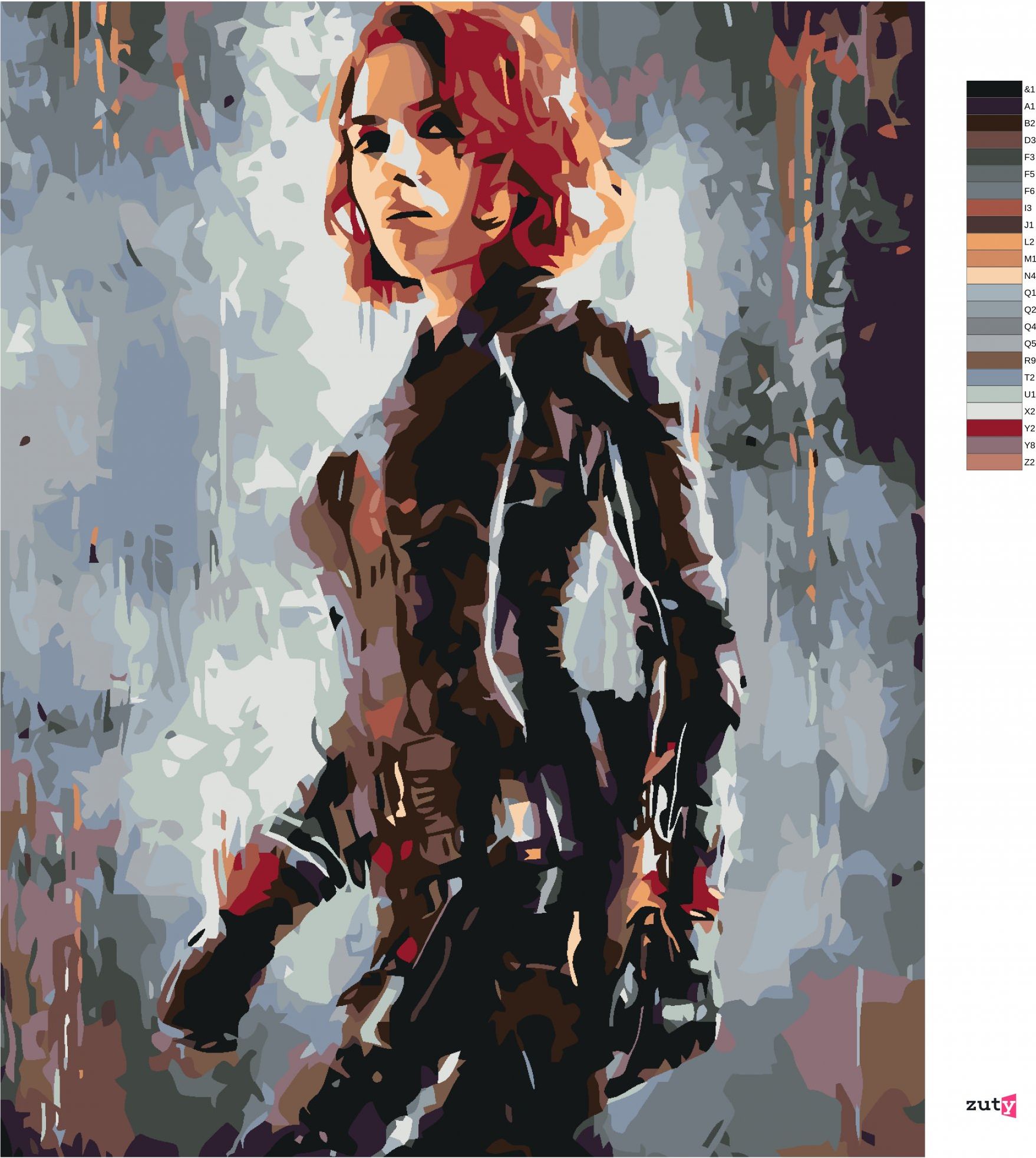 zuty Malování podle čísel - AVENGERS BLACK WIDOW II - Rozměr: 40x50 cm, Rámování: Varianta: bez rámu a bez vypnutí plátna - obrázek 7
