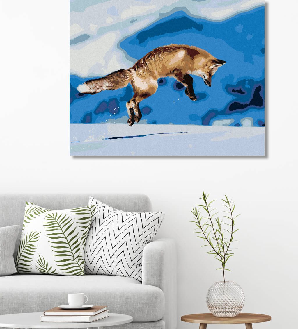 zuty Malování podle čísel - SKÁKAJÍCÍ LIŠKA - Rozměr: 40x50 cm, Rámování: Varianta: vypnuté plátno na rám - obrázek 7