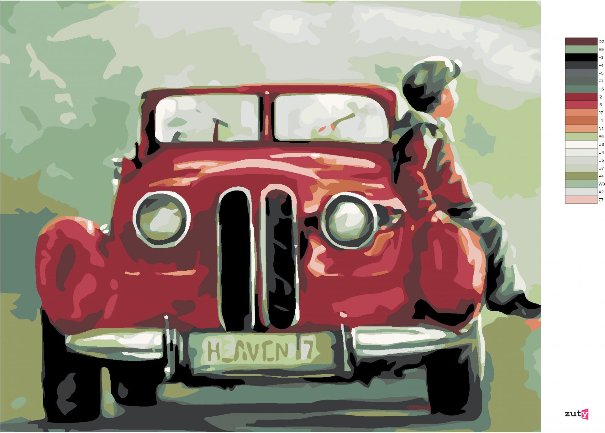 zuty Malování podle čísel - CHLAPEC SEDÍ NA BLATNÍKU - Rozměr: 40x50 cm, Rámování: Varianta: vypnuté plátno na rám - obrázek 8