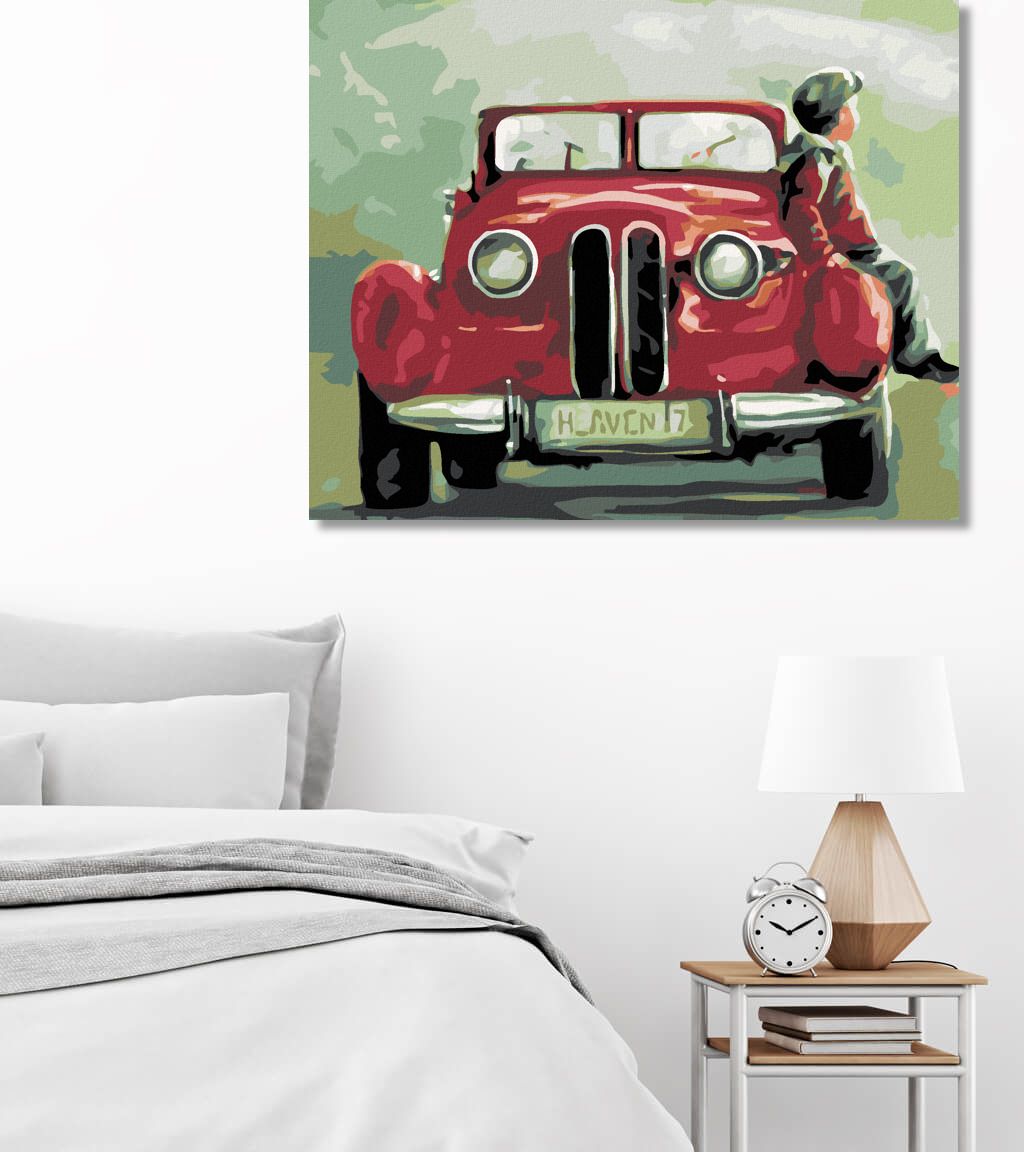 zuty Malování podle čísel - CHLAPEC SEDÍ NA BLATNÍKU - Rozměr: 40x50 cm, Rámování: Varianta: vypnuté plátno na rám - obrázek 9