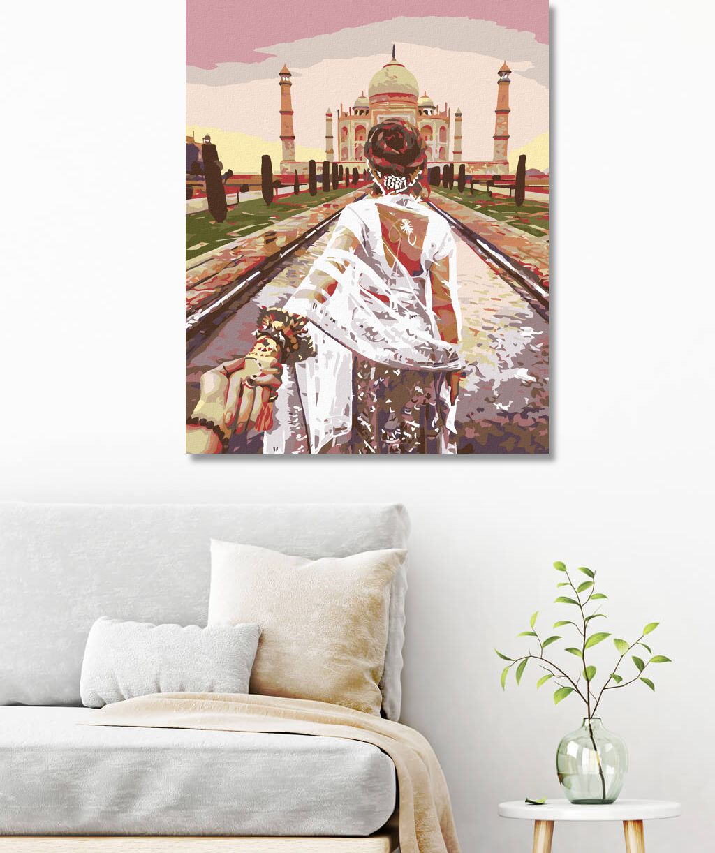 zuty Malování podle čísel - PŘED PALÁCEM - Rozměr: 40x50 cm, Rámování: Varianta: vypnuté plátno na rám - obrázek 5