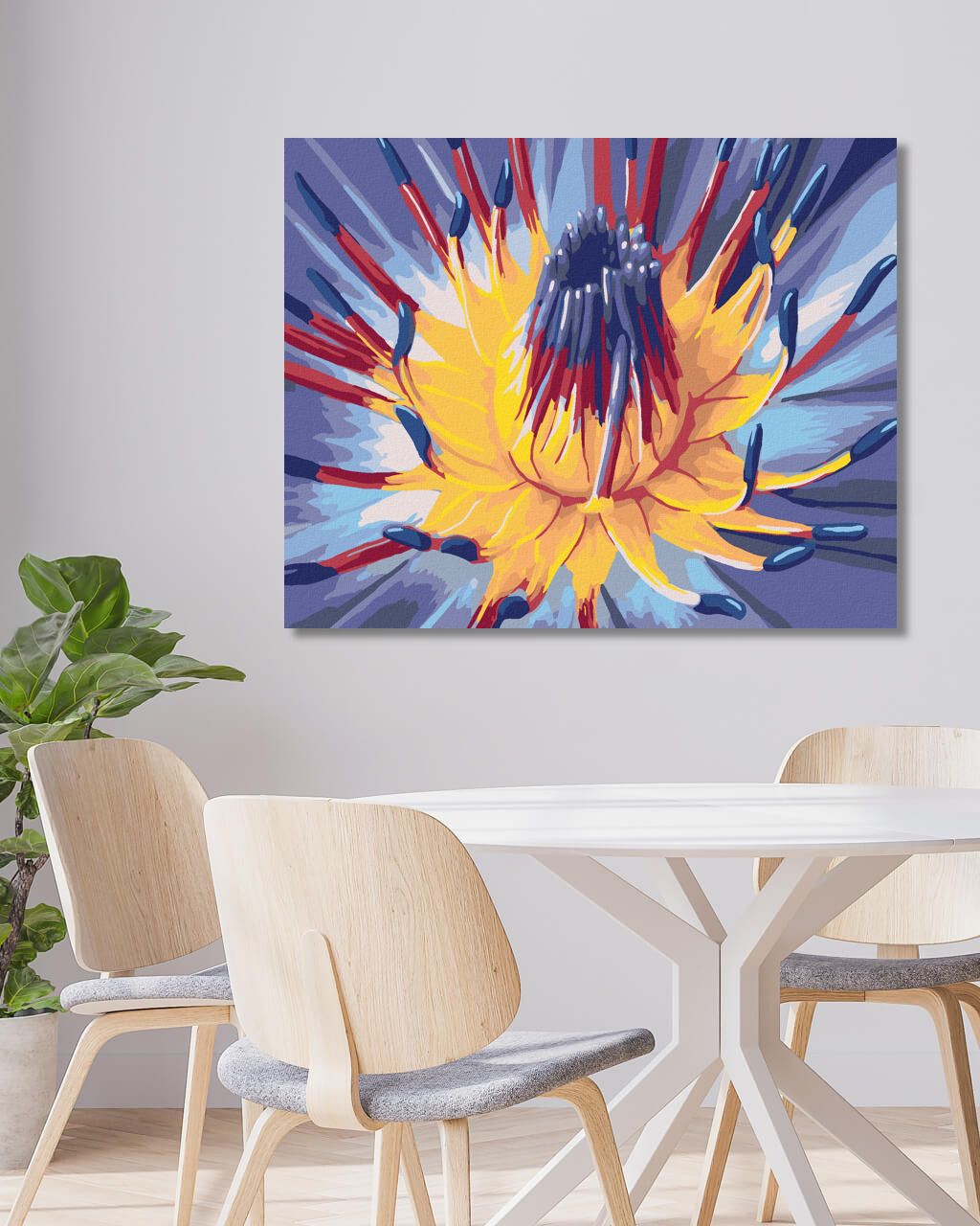 zuty Malování podle čísel - OTEVÍRAJÍCÍ SE KVĚT - Rozměr: 40x50 cm, Rámování: Varianta: bez rámu a bez vypnutí plátna - obrázek 4