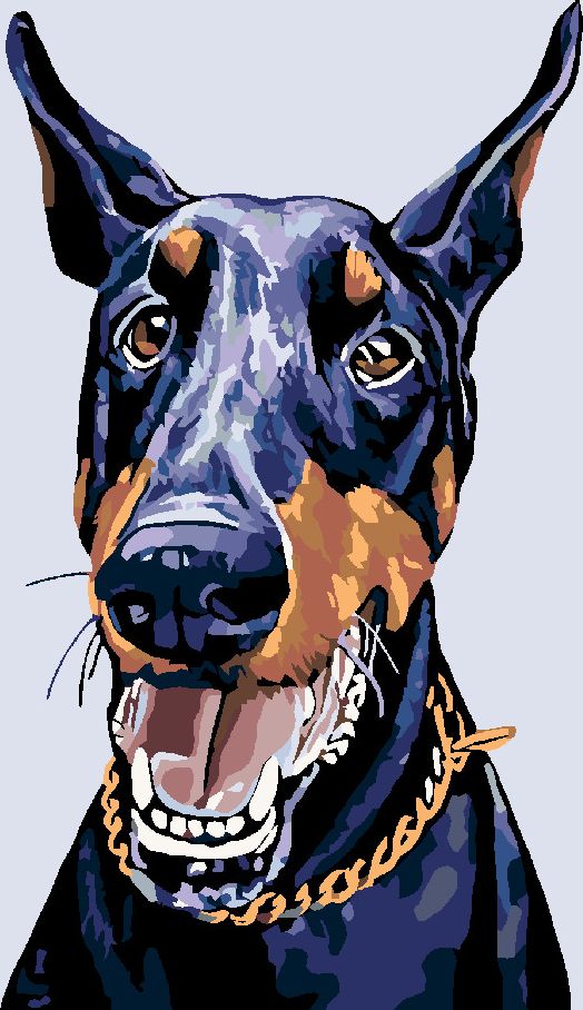 zuty Malování podle čísel - DOBRMAN - Rozměr: 40x50 cm, Rámování: Varianta: vypnuté plátno na rám - obrázek 7