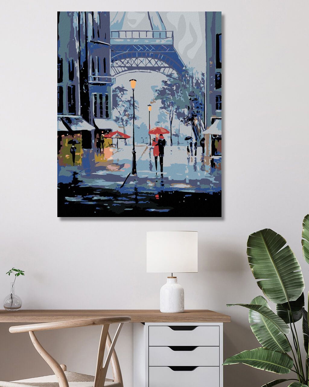 zuty Malování podle čísel - ZIMA A EIFFELOVA VĚŽ - Rozměr: 40x50 cm, Rámování: Varianta: vypnuté plátno na rám - obrázek 9