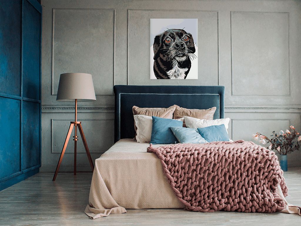 zuty Malování podle čísel - ČERNOBÍLÝ OŘÍŠEK - Rozměr: 40x50 cm, Rámování: Varianta: bez rámu a bez vypnutí plátna - obrázek 7