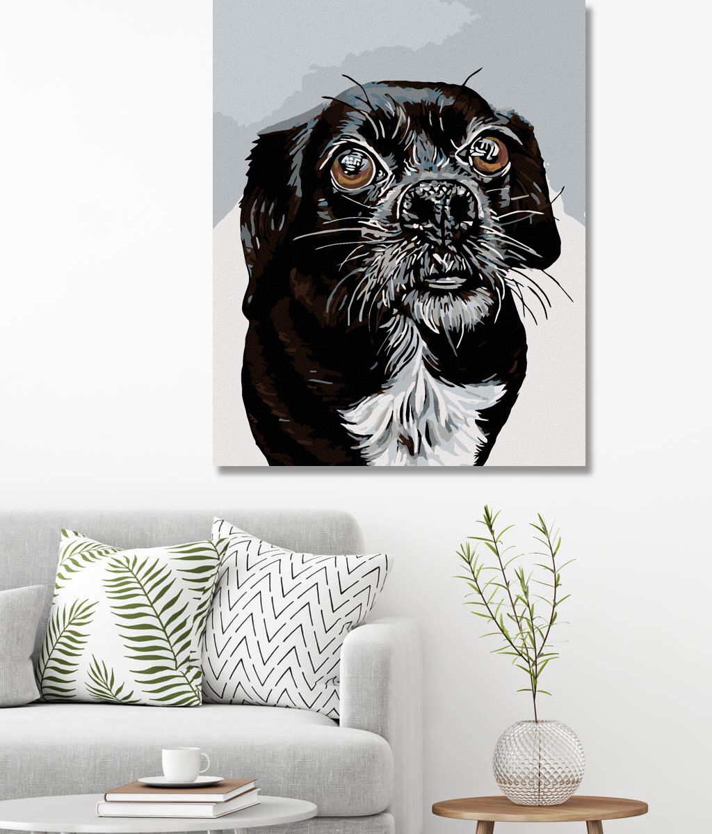 zuty Malování podle čísel - ČERNOBÍLÝ OŘÍŠEK - Rozměr: 40x50 cm, Rámování: Varianta: bez rámu a bez vypnutí plátna - obrázek 10