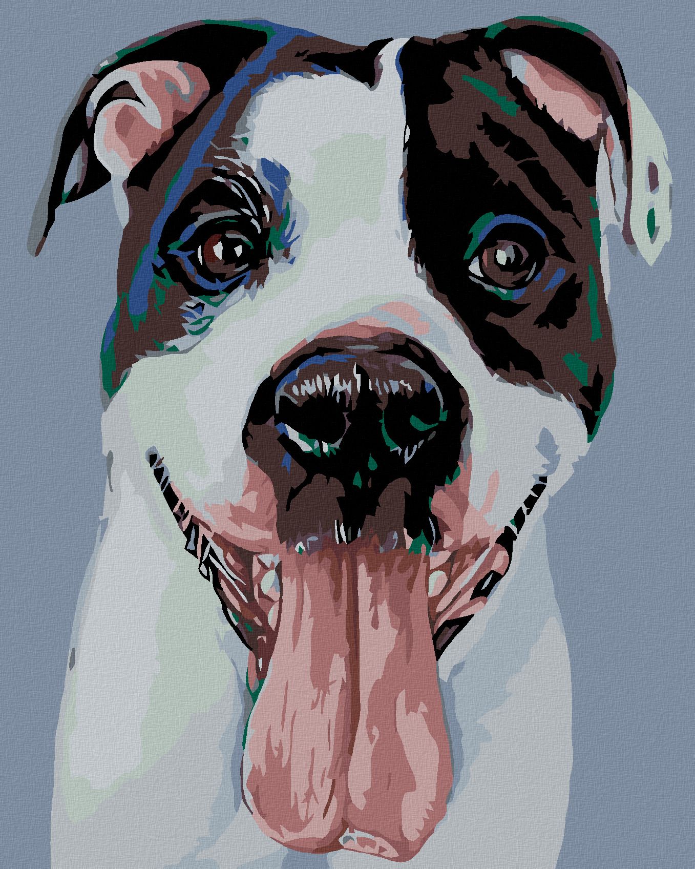 zuty Malování podle čísel - ČERNOBÍLÝ HAFAN - Rozměr: 40x50 cm, Rámování: Varianta: vypnuté plátno na rám - obrázek 1