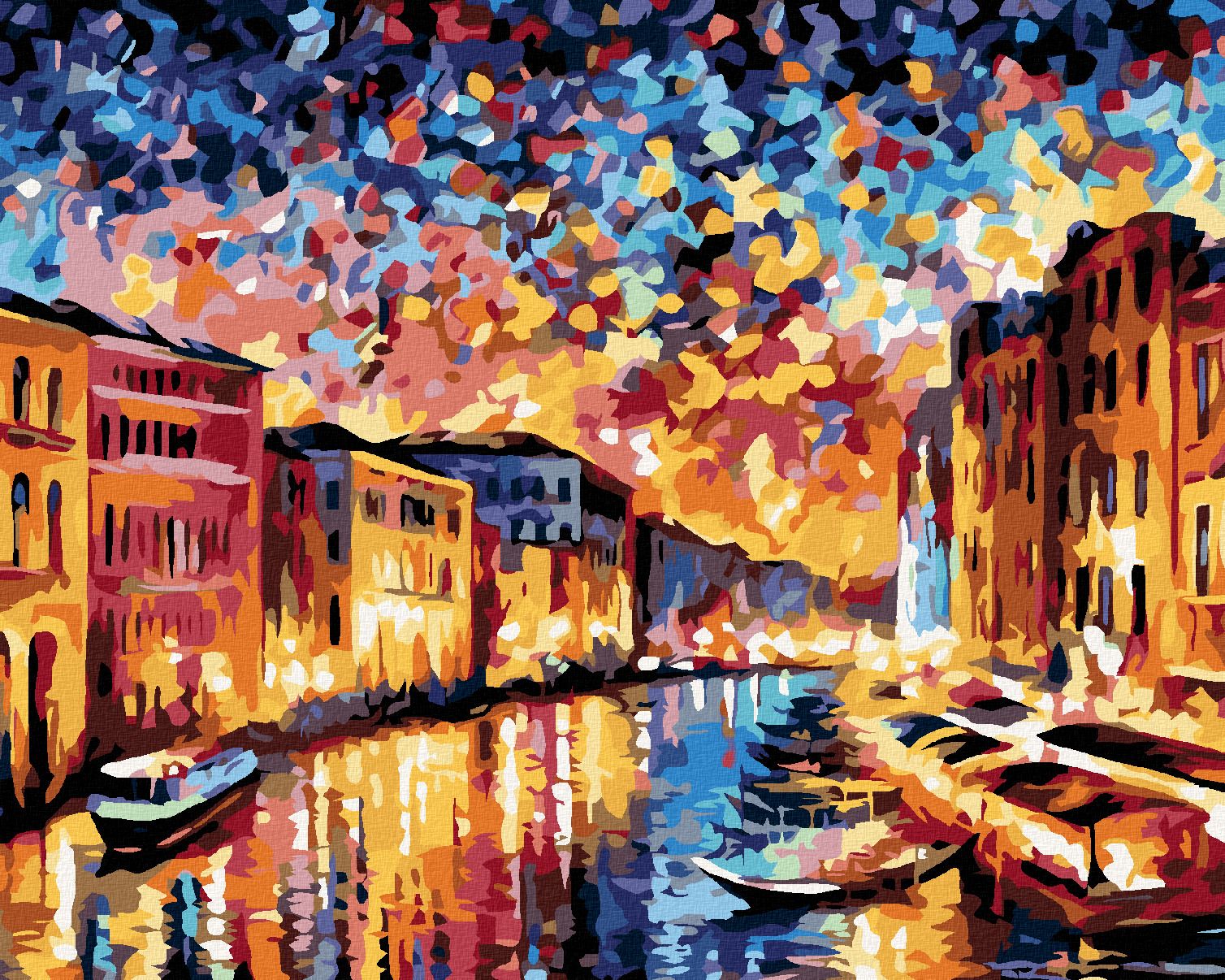 zuty Malování podle čísel - PLAVBA BENÁTKAMI - Rozměr: 40x50 cm, Rámování: Varianta: vypnuté plátno na rám - obrázek 1