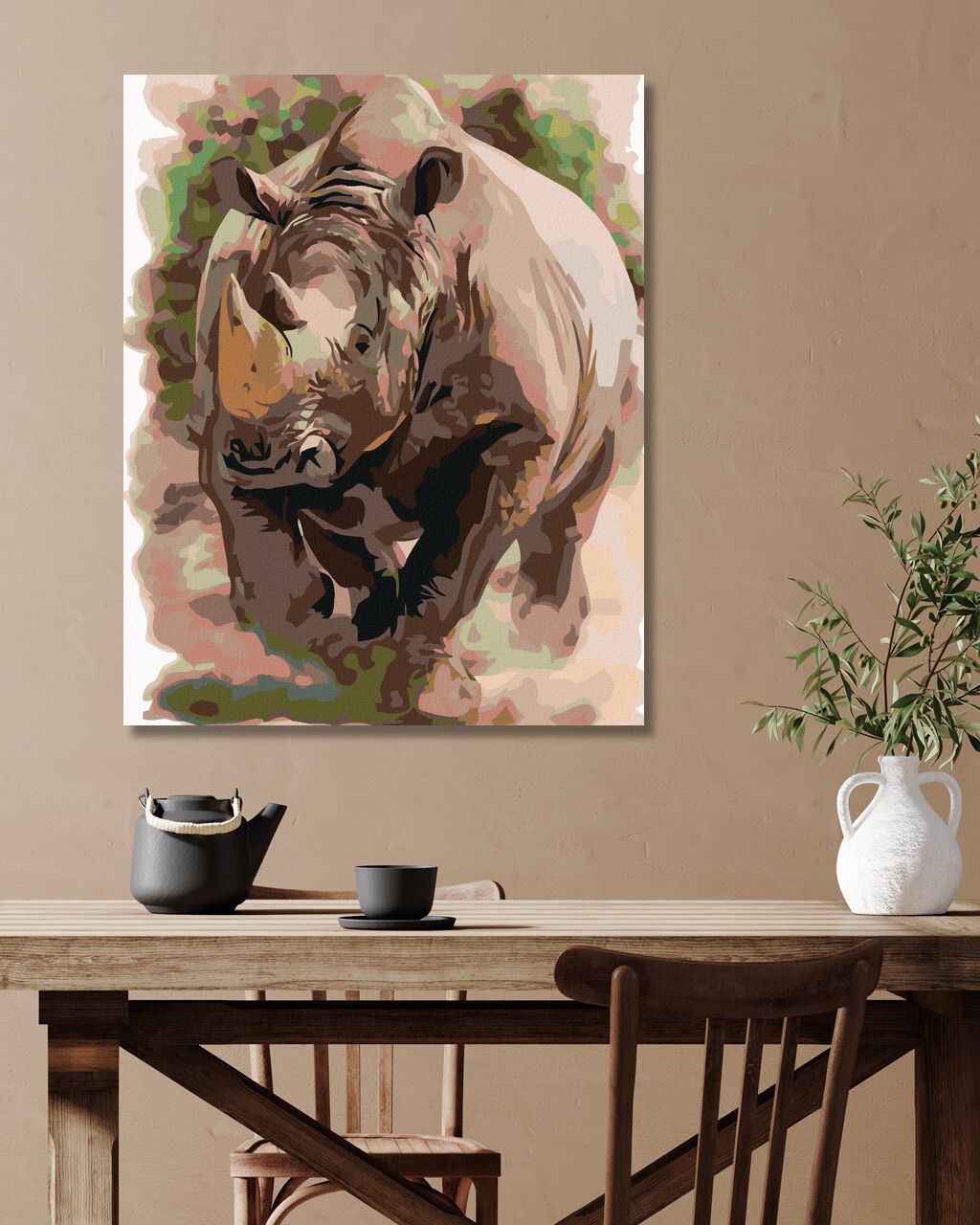 zuty Malování podle čísel - NOSOROŽEC - Rozměr: 40x50 cm, Rámování: Varianta: bez rámu a bez vypnutí plátna - obrázek 7