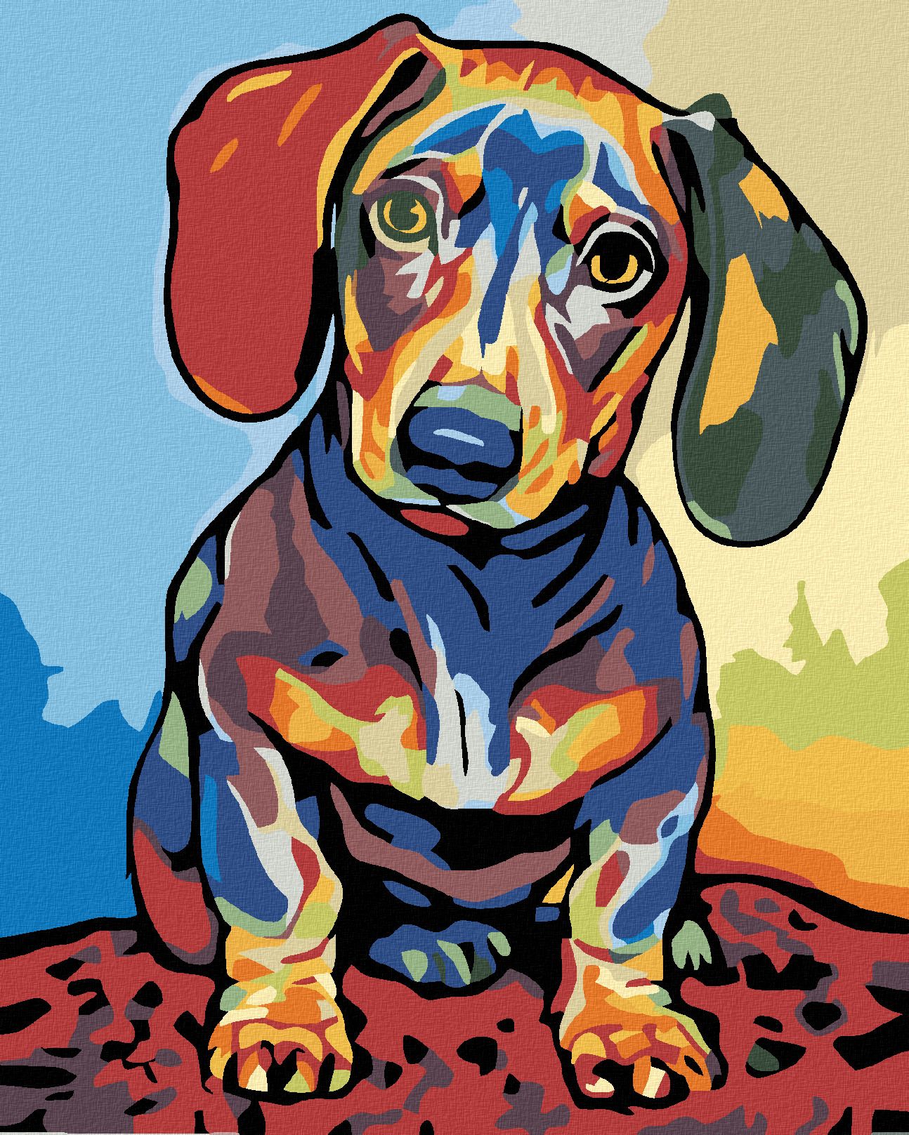 zuty Malování podle čísel - ABSTRAKT JEZEVČÍK - Rozměr: 40x50 cm, Rámování: Varianta: bez rámu a bez vypnutí plátna - obrázek 1