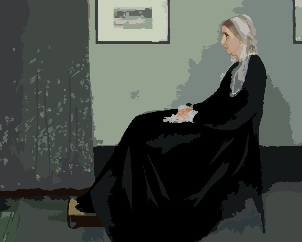 zuty Malování podle čísel - WHISTLEROVA MATKA (J. MCNEILL WHISTLER) - Rozměr: 40x50 cm, Rámování: Varianta: vypnuté plátno na rám - obrázek 8