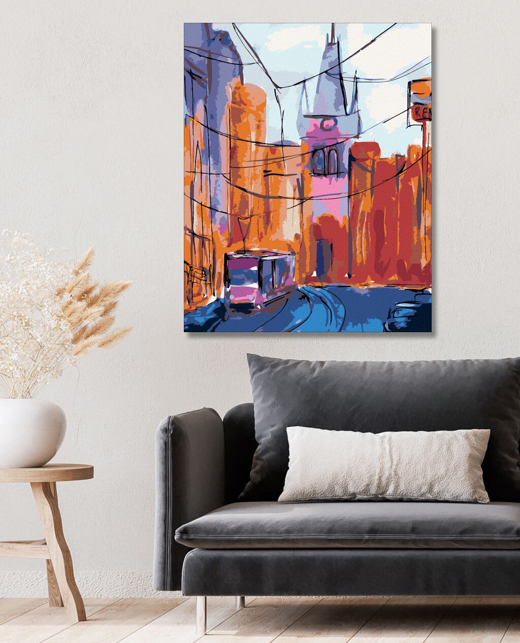 zuty Malování podle čísel - PRAHA PRAŠNÁ BRÁNA - Rozměr: 40x50 cm, Rámování: Varianta: vypnuté plátno na rám - obrázek 7
