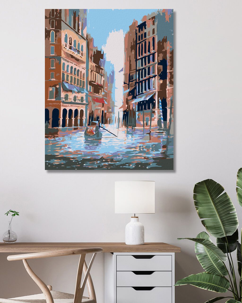 zuty Malování podle čísel - PLAVBA MEZI BUDOVAMI - Rozměr: 40x50 cm, Rámování: Varianta: vypnuté plátno na rám - obrázek 4