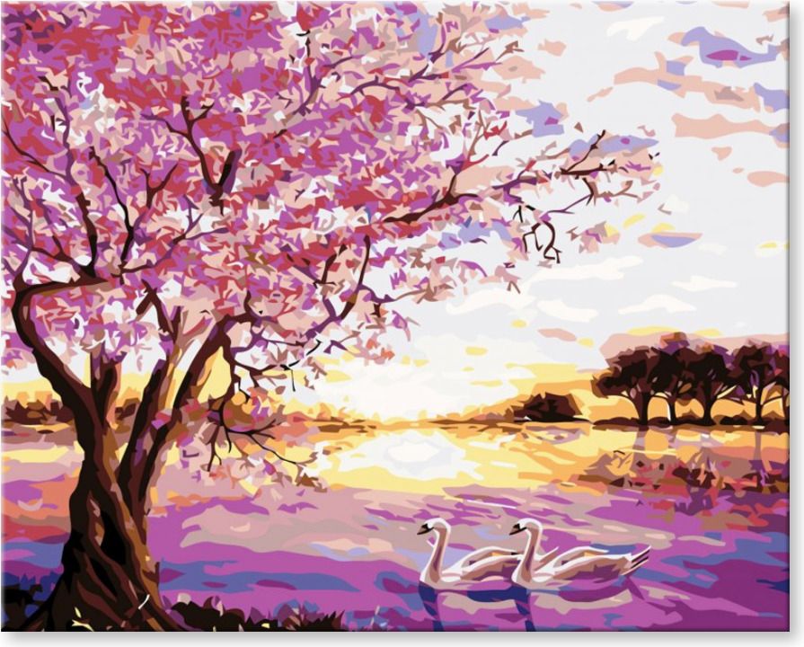 zuty Malování podle čísel - LABUTĚ - Rozměr: 40x50 cm, Rámování: Varianta: vypnuté plátno na rám - obrázek 18